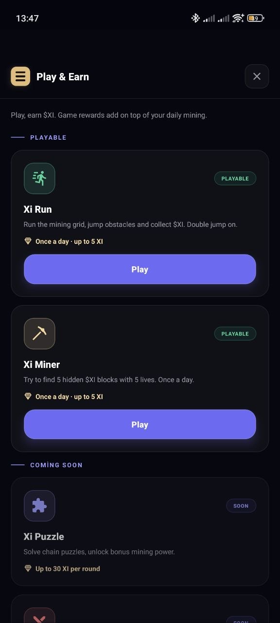 MineXi — Play & Earn